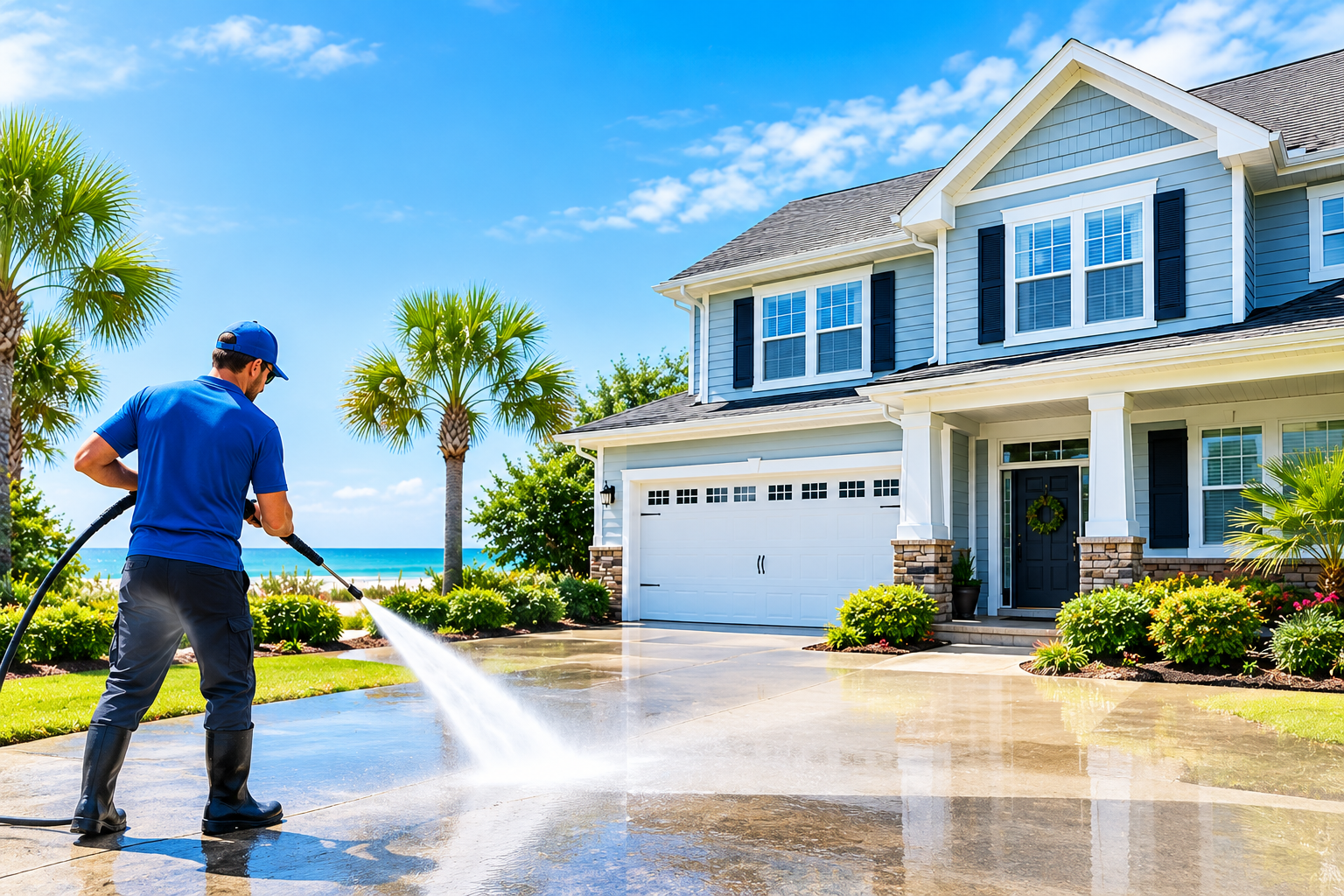 How Does Residential Pressure Washing in Myrtle Beach, SC Protect Your Home